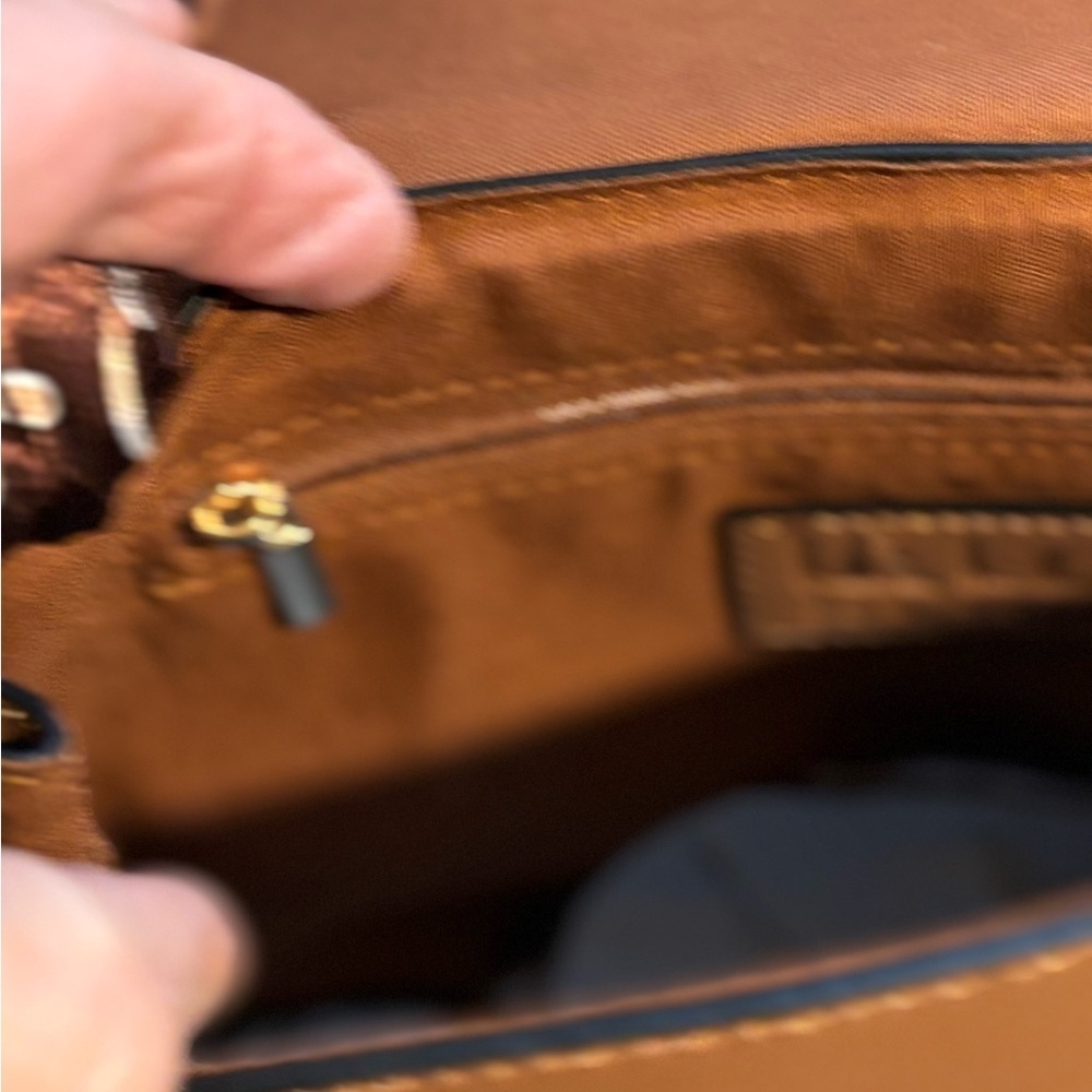 Nicole Miller Brown Vegan Leather Shoulder bag - Picture 8 of 9